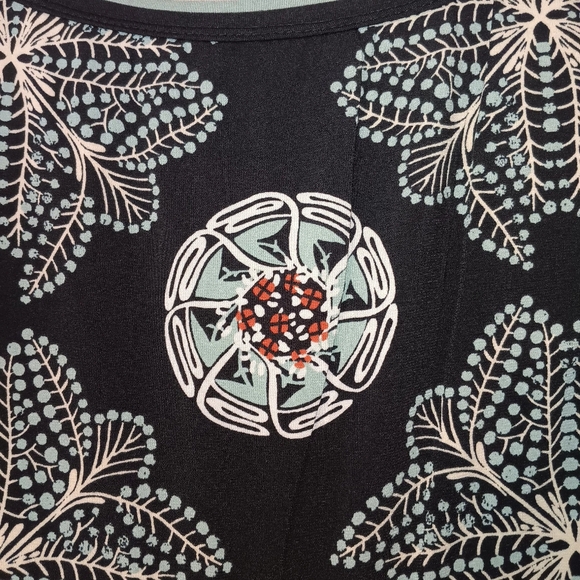 Max Edition Black & Cream Deep V-Neck Summer Dress - Picture 6 of 13